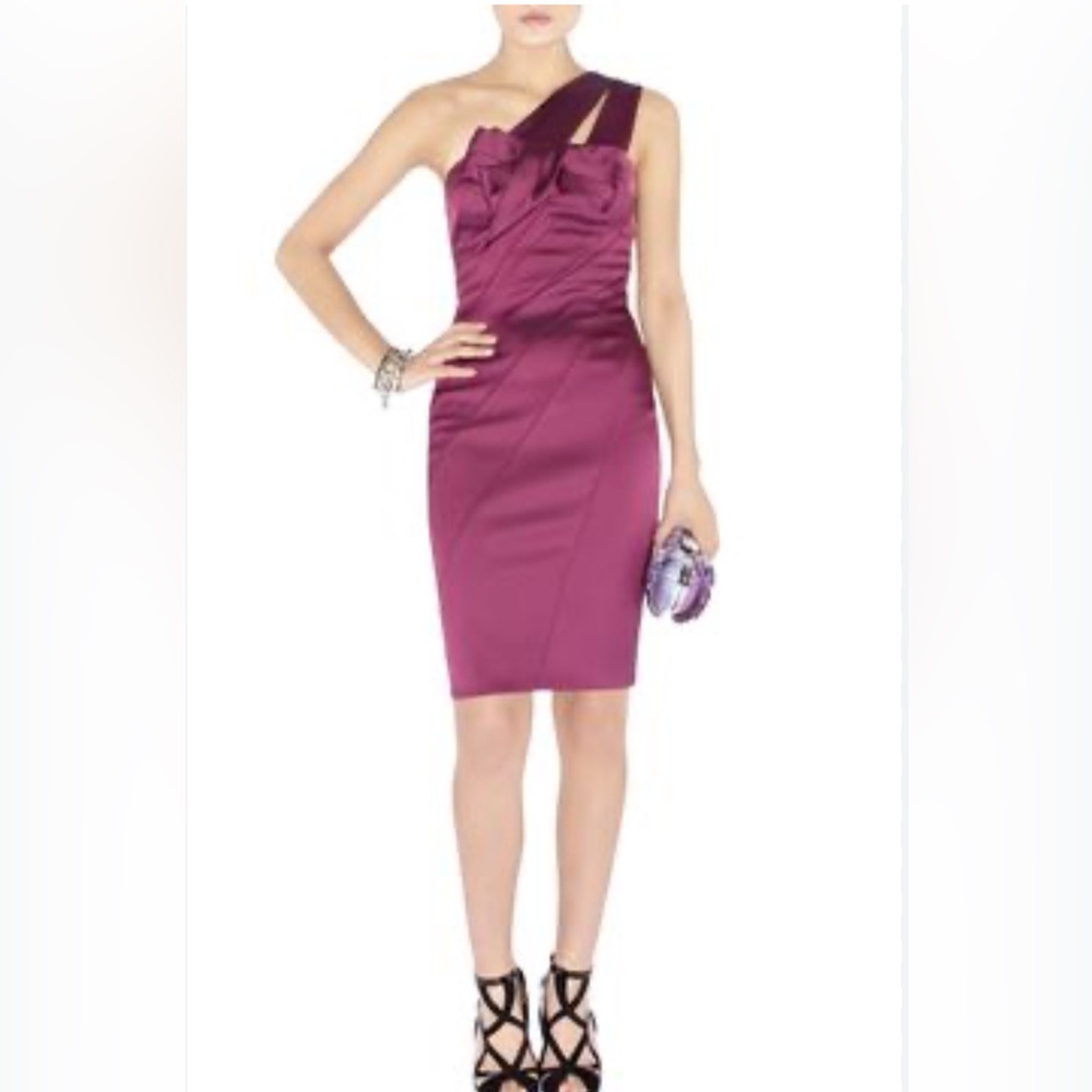 Karen Millen one should satin Magenta Dress